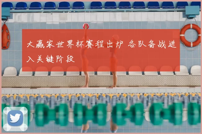 大赢家世界杯赛程出炉 各队备战进入关键阶段