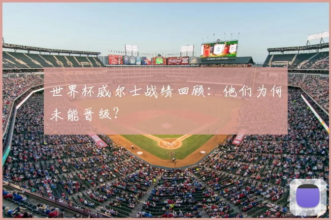 世界杯威尔士战绩回顾：他们为何未能晋级？